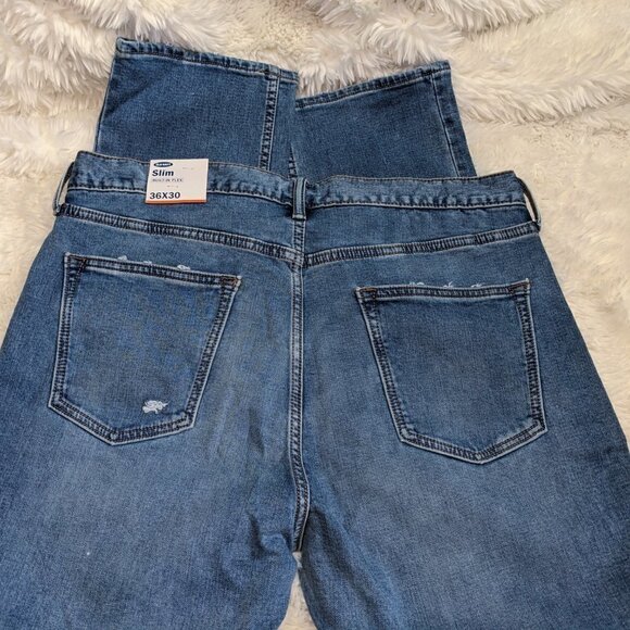 Slim Built-In Flex Blue Jeans for Men sz 36 x 30 by Old Navy - Picture 2 of 4